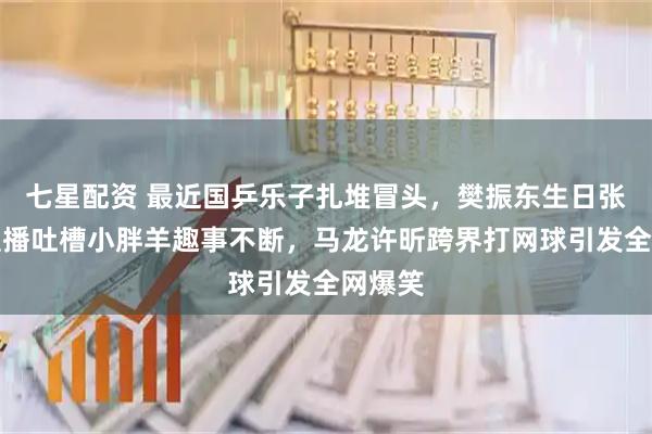 七星配资 最近国乒乐子扎堆冒头，樊振东生日张继科直播吐槽小胖羊趣事不断，马龙许昕跨界打网球引发全网爆笑